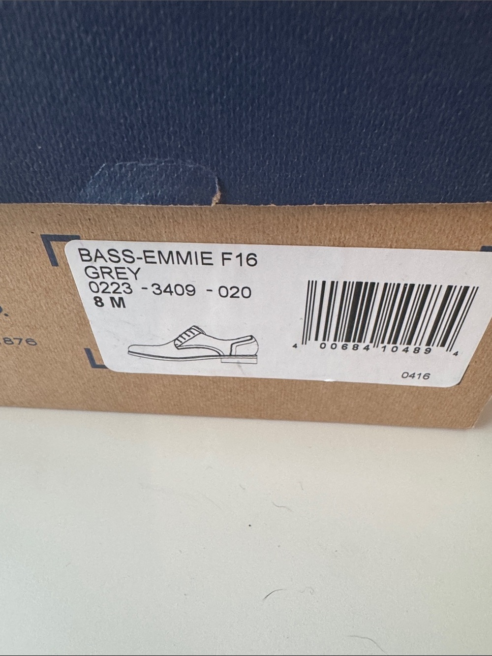 Bass Grey Wool Derby Shoes with Tan Sole - Picture 2 of 8